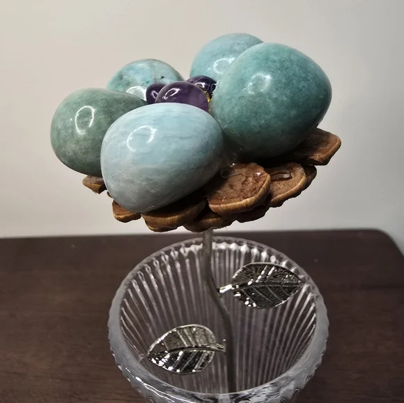 Aquamarine Crystal Flower - Picture 6 of 13